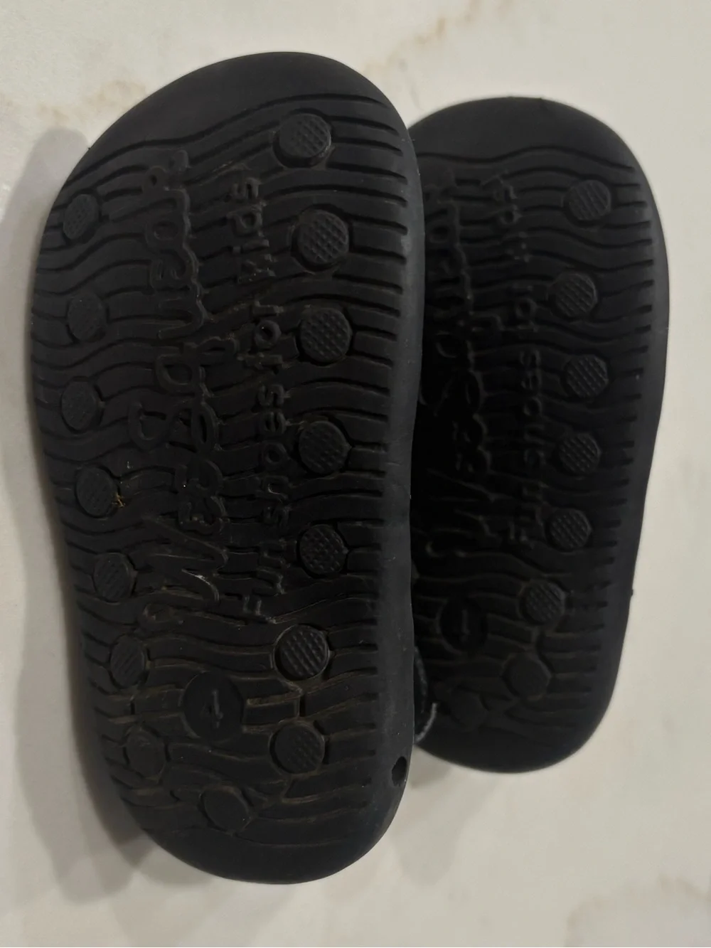 Black Girls' Pom Mary Janes - Size 4